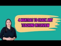 Crack any Teaching Interview with these Tips ISuchitasexperiences