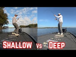 SHALLOW vs DEEP FALL FISHING CHALLENGE!!