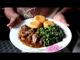 Stewed Chicken Liver, Fried Dumplings (Nutritious Jamaican Breakfast)