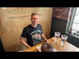 GIANT CHOCOLATE CAKE EATING CHALLENGE (Live Challenge)