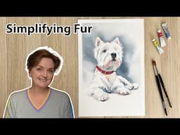 How to Paint White Fur in Watercolour | West Highland Terrier Tutorial