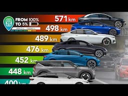 DIE TATSÄCHLICHE REICHWEITE von 11 Elektroautos 🔋 Der Test 2024 (Tesla Model 3, BMW i5, Kia EV9 ...)