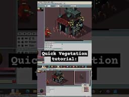 Quick Vegetation tutorial #pixelart #arttutorial #indiegame #tutorial #gamedev #art #isometric