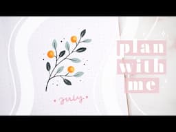 July 2024 bullet journal setup | plan with me | oranges theme 🍊