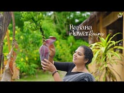 Banana Flower Recipe: Kerala Style Curry & Spicy Fries | Healthy & Flavorful | Village Style Cooking