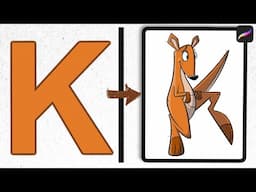 K is for Kangaroo: Let's Draw The Alphabet as Animals Ep. 11