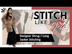 How to cut/sew a shrug sharara dress || Free || DIY || Tutorial