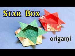 Origami Tutorial : 5 Pointed Star Box | Origami Useful Items Easy but Cool with 1 Paper