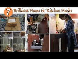 7 Brilliant Space & Money Saving Home & Kitchen Hacks | Home & Kitchen Tips #clean #HACKS #kitchen