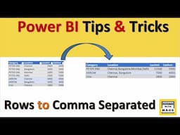 How to convert rows to comma separated values in Power Query | Power BI Tips and Tricks