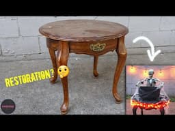 I Turned A JUNK Table Into a Spooky HALLOWEEN Prop | Restoration?