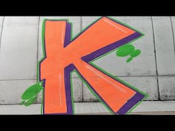 Graffiti “K” tutorial on our XMAS GRAFFITI BOOK BY SIMON DEE (only on Amazon) #graffiti #graff #art