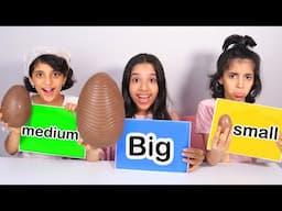 BIG VS SMALL vs MEDIUM  FOOD CHALLENGES FUNNY SITUATIONS