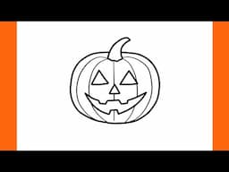 How to draw Halloween Pumpkin step by step