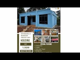 3bed 2 baths Affordable precast detailed  house tour .