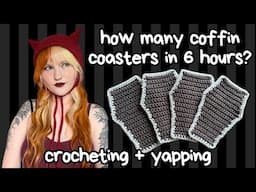 how many crochet coasters in 6 hours?