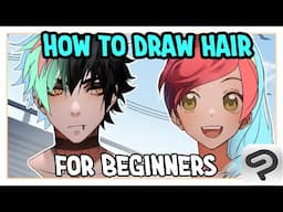 How to draw Hair - Tutorial for Beginners