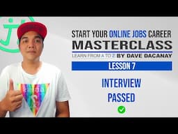 Start Your Online Jobs Career From A to Z Masterclass For Beginners No Experience Students Lesson 7