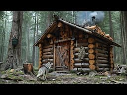 Living Off the Grid in a Cabin We Built Ourselves. Build Log Cabin