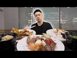 ONLY $18 All You Can Eat Buffet Mukbang WORTH IT?! | QooQoo