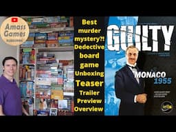 Guilty: Monaco 1955 deductive murder mystery board game IELLO unboxing teaser tralier AmassGames