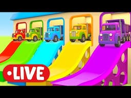 🔴 Helper Cars LIVE STREAM 🔵 Cartoons for kids & videos for kids about toy cars & trucks for kids.