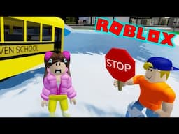 Roblox Ellie vs Jimmy Late for School Bus at Brookhaven High