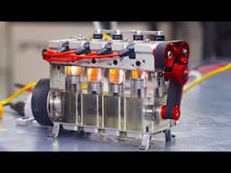 See Thru 4 Cylinder Engine - Explosive Power