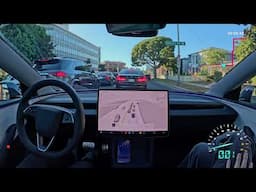 Tesla Full Self-Driving (Supervised) 12.5.6.2 Drives to Century City