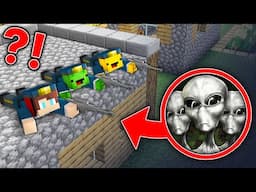 JJ, Mikey and Banana Kid Became FBI and Hunt ALIENS in Minecraft!