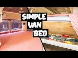 SIMPLE VAN BED FRAME // Camper Van Bed With Hidden Storage