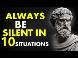 Always Be Silent In 10 Situations | Marcus Aurelius Stoicism