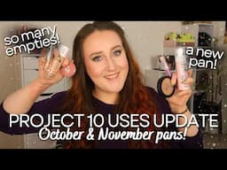 PROJECT 10 USES NOVEMBER UPDATE! *So Many Empties & Hitting A New Pan!* Project Panning Roundup