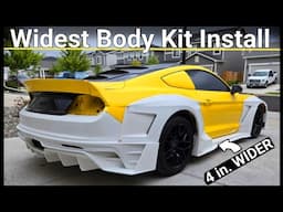 Craziest Wide Body Kit Install | Twin Turbo Mustang S550 Coyote 5.0