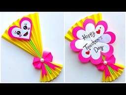 DIY Happy Teacher's day card 2024 / How to make teacher's day greeting card very easy