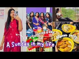 A SUNDAY IN MY LIFE 🌼 | Momo party, Surprising our frnd,Paneer pulao recipe 🥟🍲