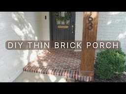 DIY THIN BRICK PORCH | How to Lay Brick Veneer on Concrete