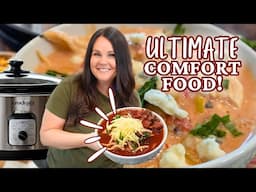 3 EASY Chili Recipes For Winter | Simple CROCK POT Dinner Ideas - COMFORT Food