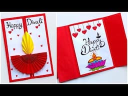 Handmade Diwali card 2024 / Diwali card making ideas / Happy Diwali greeting card