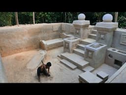 Hard Work to Build Underground House with Private Underground Living King Room and Swimming Pool