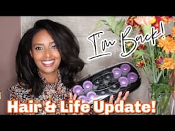 GRWM Hot Rollers | Life & Natural Hair Update: Major Hair Setback 😞 Burn Out, Spiritual Growth, etc.