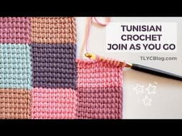 MIND = BLOWN! Super EASY & FAST Tunisian Crochet JAYG with Color Changes | Beginner Crochet Tutorial