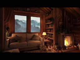 Cozy Nook Ambience - Rain on Window & Warm Fireplace | Sleep, Stress Relief, and Relax | 3 Hours