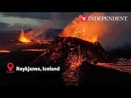 Live: Volcano on Iceland's Reykjanes Peninsula erupts for seventh time in a year