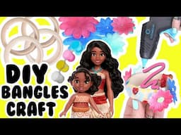 Moana 2 Movie DIY Wooden Bangles Bracelet Activity Tutorial with Dolls! Crafts for Kids