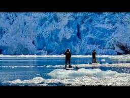 Sailing Alaska: Paddleboarding to a huge calving glacier!