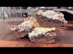 Peppermint Cheesecake Brownies ~ 12 Days of Holiday Cookies