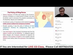 The Policy of Ring Fence | Indian History | Tarun Goyal GK BOOK | UPSC