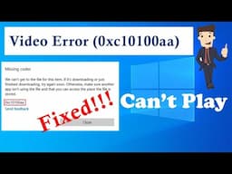 6 Expert Solutions- Fix Error (0xc10100aa) Can't Play Video in Windows 11/10 | Rescue Digital Media