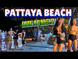 Late Night Walk on Pattaya Beach Road Thailand in 2024